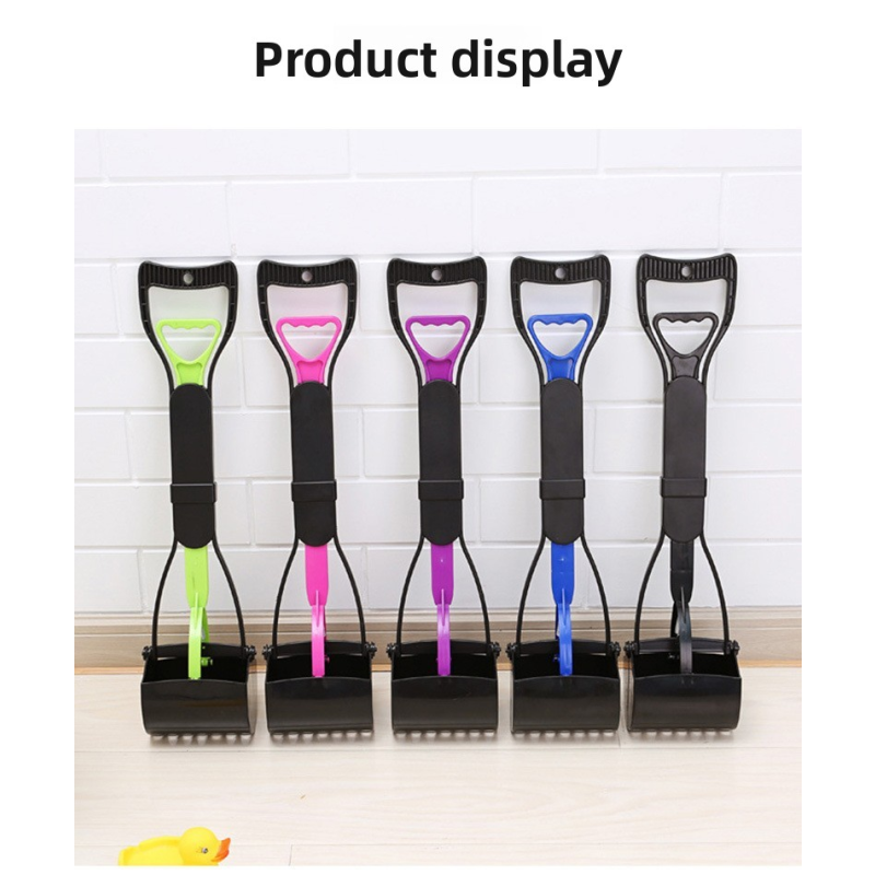 Eco-Friendly Large 6-Pet Poop Scooper with Extended Handle Dog Poop Picker Plastic Poop Bag Holder Pet Waste Disposal Supplies