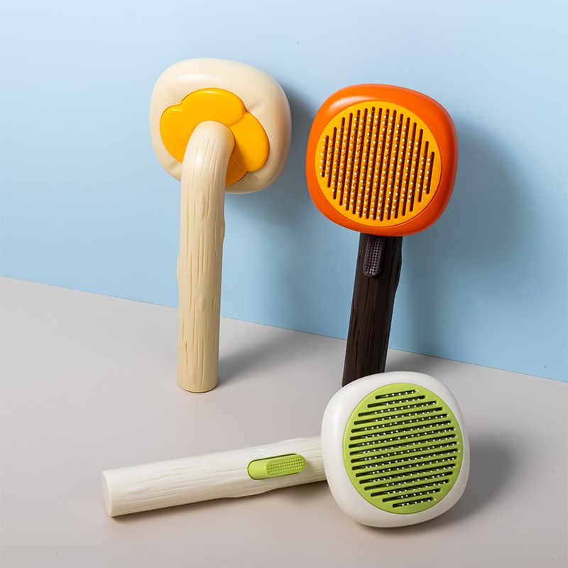 Hot Selling Eco-Friendly Plastic Fluffing Brush Hair Cleaning Pet Massage Comb for Cats Beauty Products for Bathroom Use