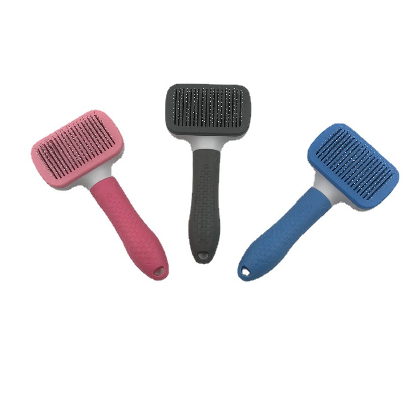 Automatic Leg Hair Comb for Cats Dogs Stainless Steel Needle Comb Detangling Eco-Friendly Plastic Floating Hair Removal Tool