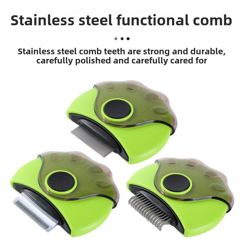 Portable Three-In-One ABS Pet Grooming Comb Battery-Operated Beauty and Hair Removal Tool for Dogs and Cats Lice Removal
