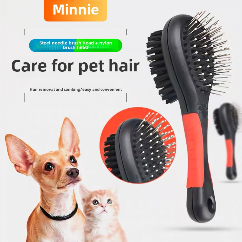 Double-Sided Plastic Cat/Dog Comb Eco-Friendly Daily Pet Necessity for Beauty Knot Removal Floating Hair Bath Massage