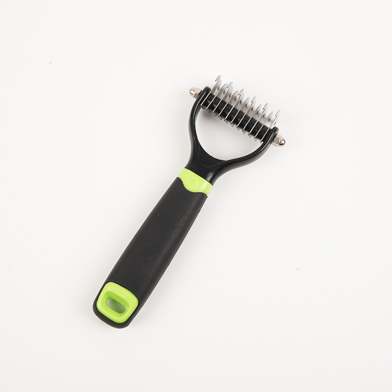 Customized 6-Piece Pet Supplies Set Yellow Green Plastic and Stainless Steel Dog Grooming Brushes Cleaning and Combining