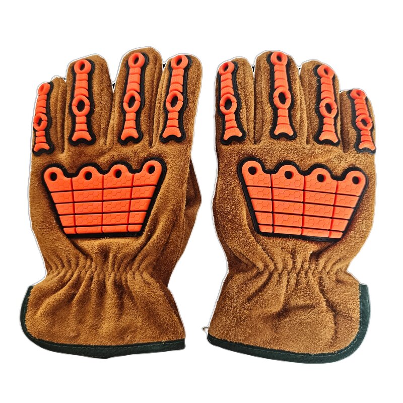 Winter Working Gloves Supplier - Brown Cow Split with TPR