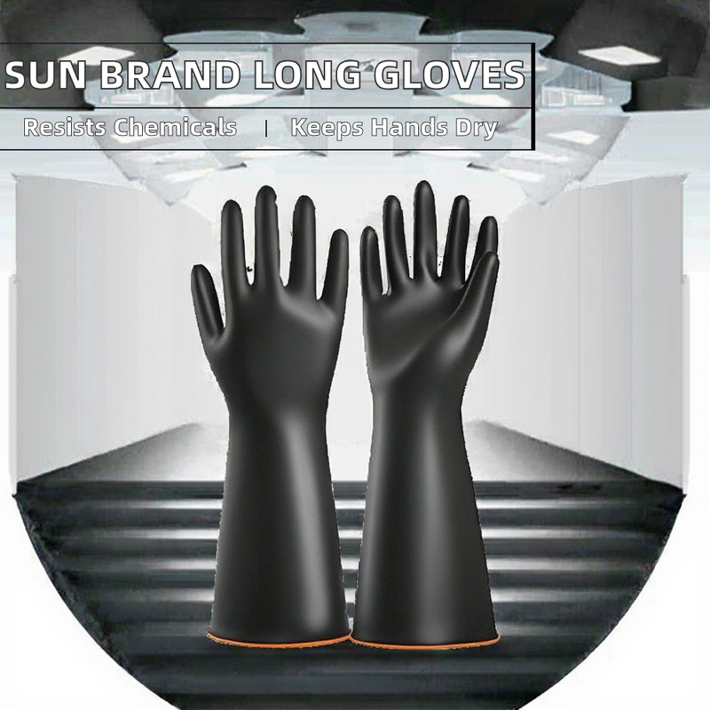 Chemical-resistant Gloves Supplier - Long 35-55cm Black