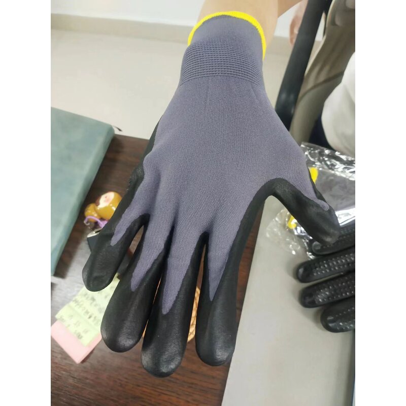 Nitrile Coated Gloves Supplier - 15-Gauge with Dot Beads