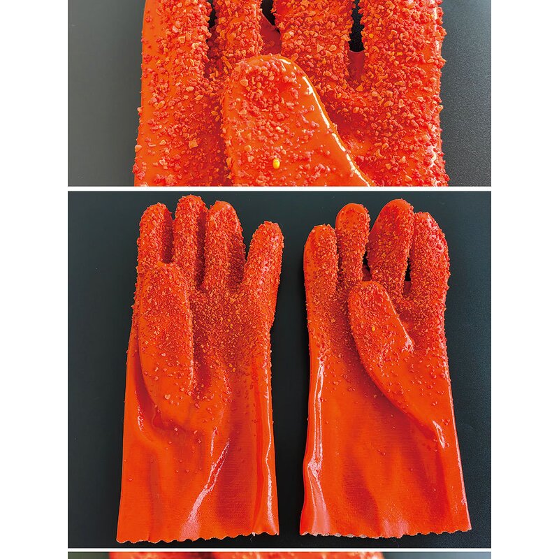 Rubber Particle Gloves Manufacturer - Anti-Oil PVC Dip-Coated
