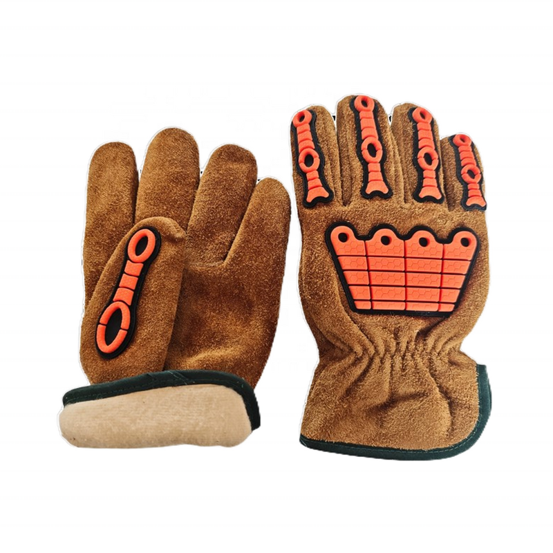 Winter Working Gloves Supplier - Brown Cow Split with TPR