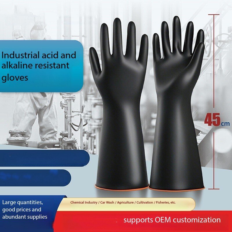 Chemical-resistant Gloves Supplier - Long 35-55cm Black