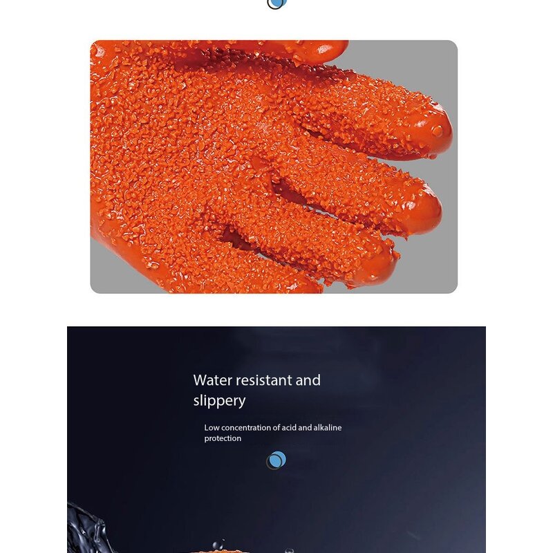 Rubber Particle Gloves Manufacturer - Anti-Oil PVC Dip-Coated