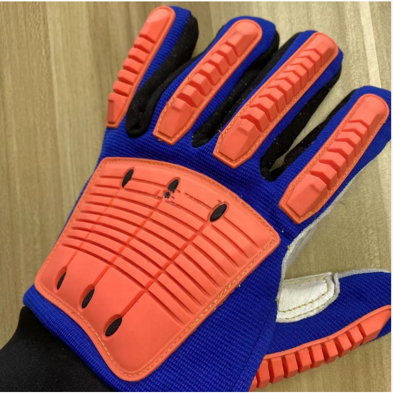 High Impact Safety Gloves Supplier - Cowhide Leather TPR