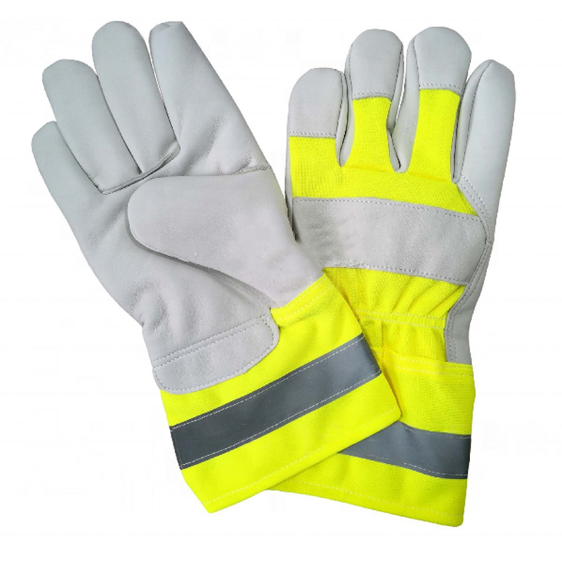 Reflective Working Gloves Supplier - Comfortable Goat/Sheepskin