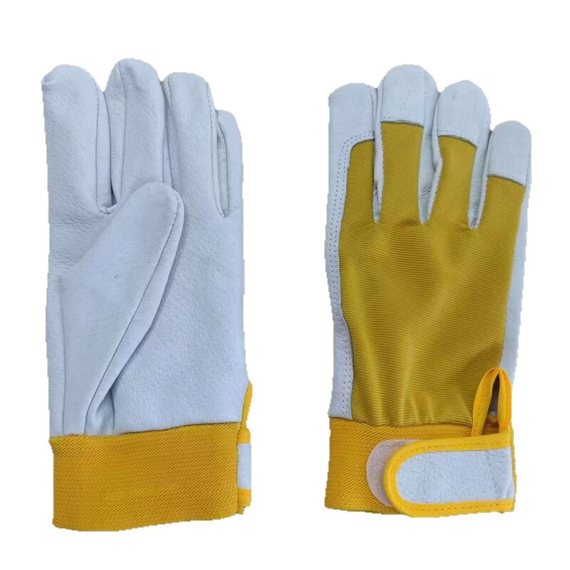 Pigskin Leather Gloves Supplier - Hot Selling Full-Size Yellow