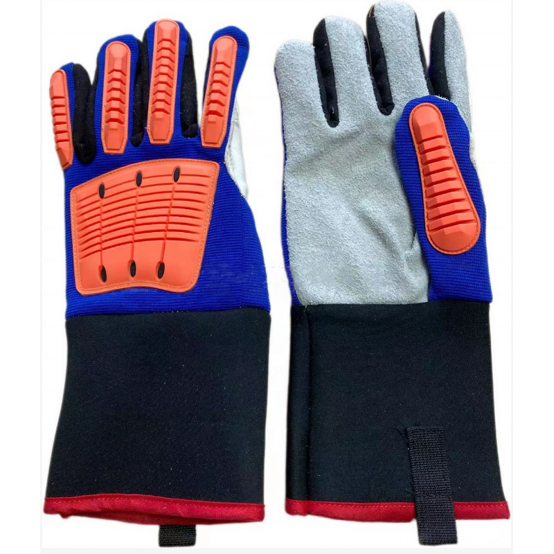 High Impact Safety Gloves Supplier - Cowhide Leather TPR