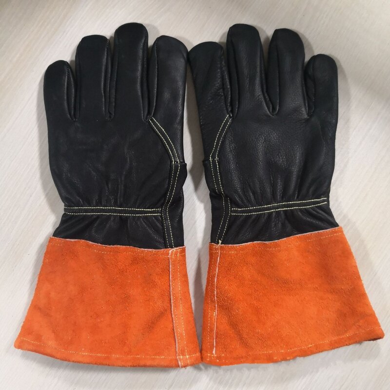 Leather Welding Gloves Manufacturer - 2025 Custom Logo White