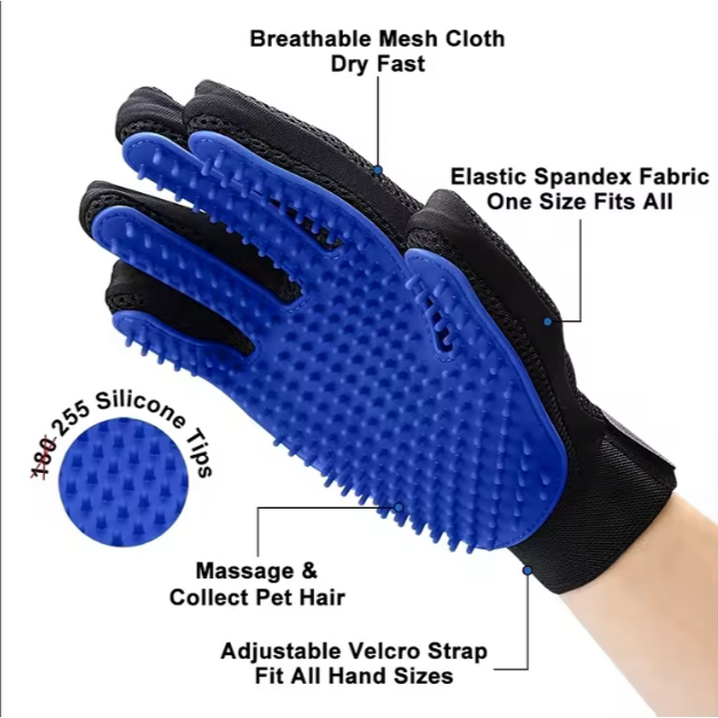 Pet Grooming Glove Supplier - Stock Deshedding Massage Mitt