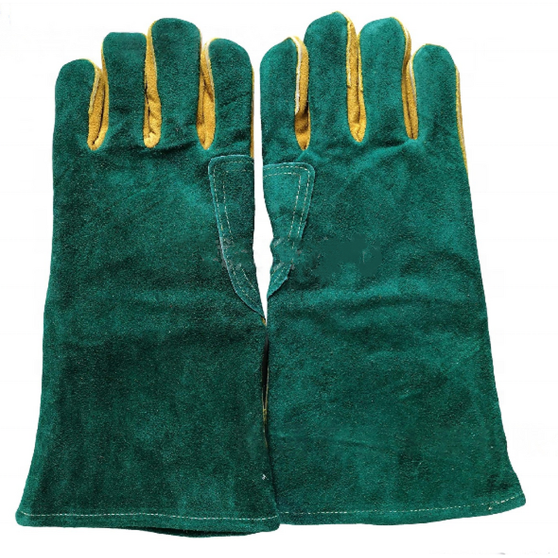 Welding Gloves Supplier - 14 Inch Blue Cow Split Leather