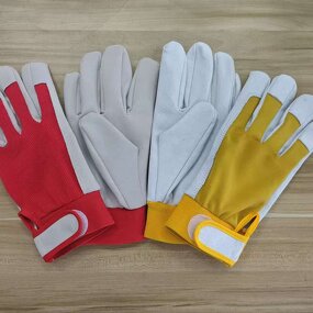 Pigskin Leather Gloves Supplier - Hot Selling Full-Size Yellow