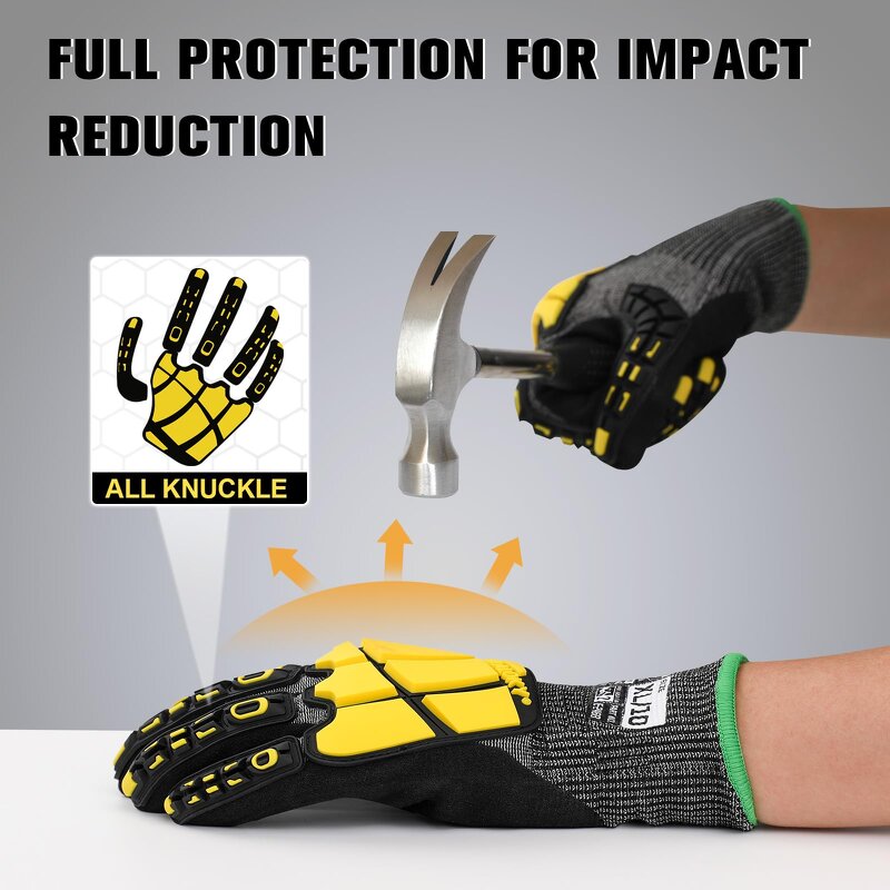 Heavy Duty Gloves Supplier - EN388 A6 TPR Anti Impact