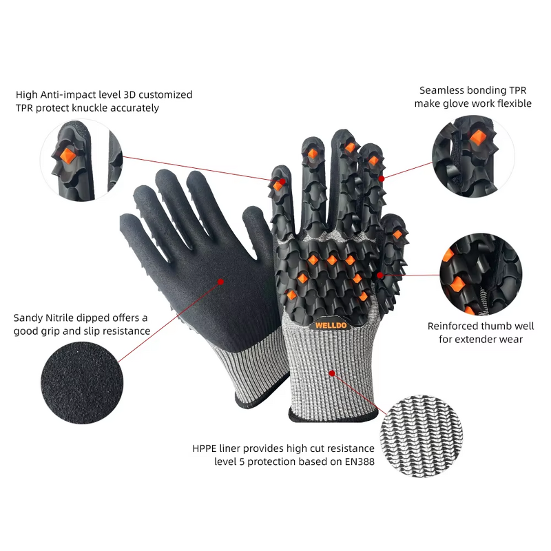 Work Protection Gloves Supplier - Heavy Duty A4 Anti-Cut