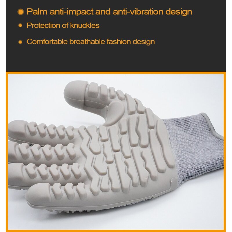 TPE Shock Gloves Supplier - Palm Impact Resistance for Mining