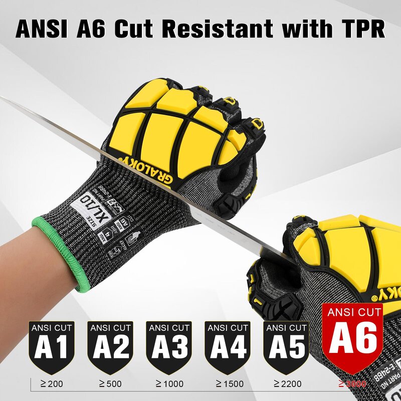 Heavy Duty Gloves Supplier - EN388 A6 TPR Anti Impact
