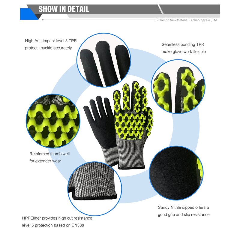 Industrial Work Gloves Supplier - High Quality TPR Anti-Impact