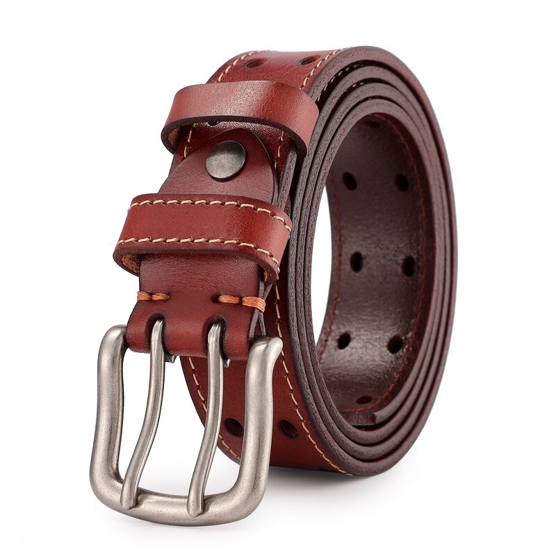 Men's Double Prong Belt Supplier - 100% Italian Cow Leather