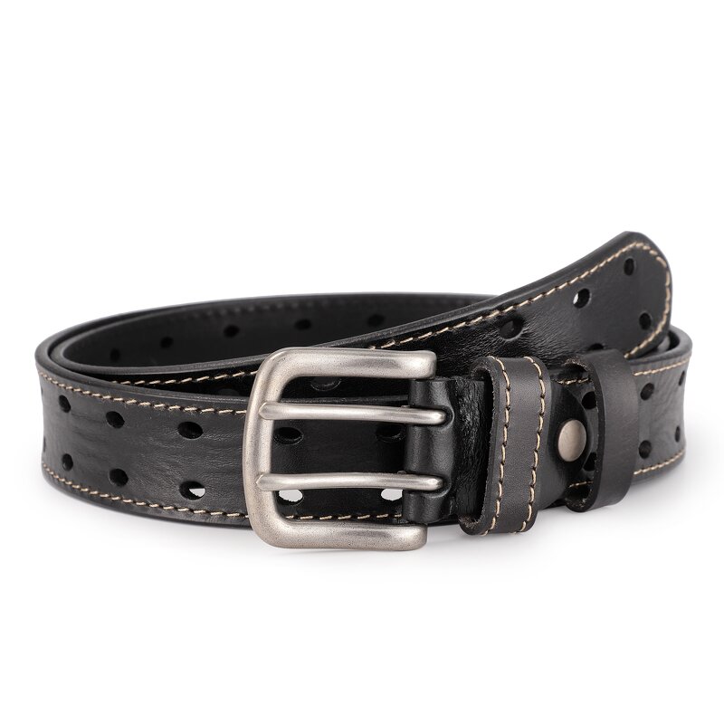 Men's Double Prong Belt Supplier - 100% Italian Cow Leather