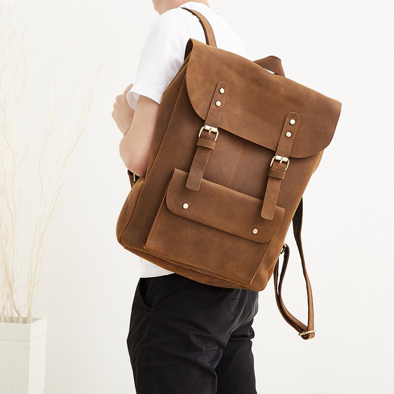 Leather Backpack Supplier - Vintage Style Fashional