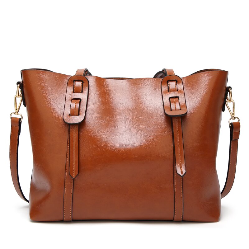 Faux Leather Tote Supplier - Women's Big Capacity Tassel