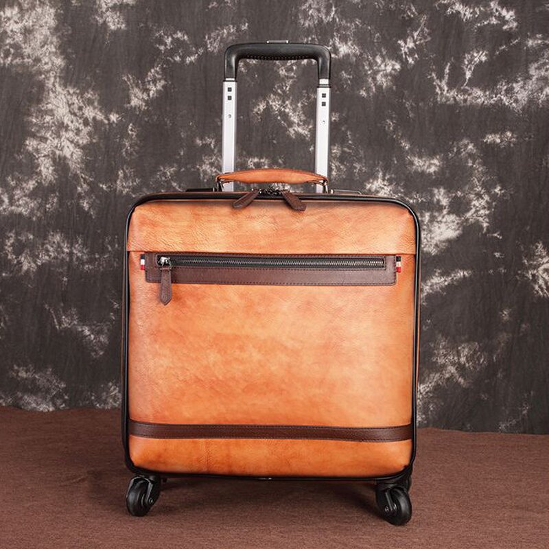 Trolley Luggage Supplier - Great Quality Genuine Leather