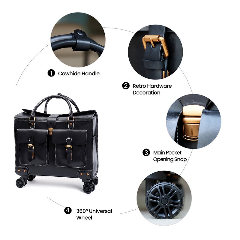 Leather Suitcase Manufacturer - 2025 Fashion Rolling Luggage