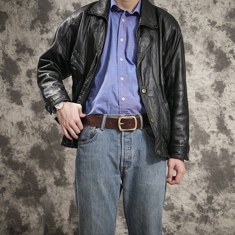 Men's Slide Buckle Belt Manufacturer - Fashion Brand Cow