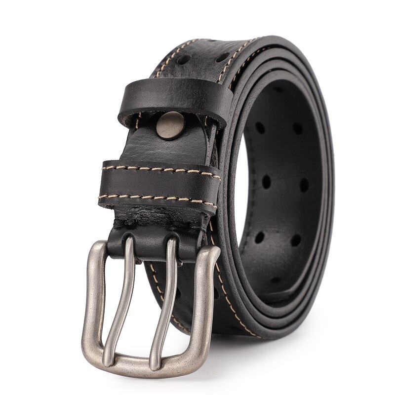 Men's Double Prong Belt Supplier - 100% Italian Cow Leather