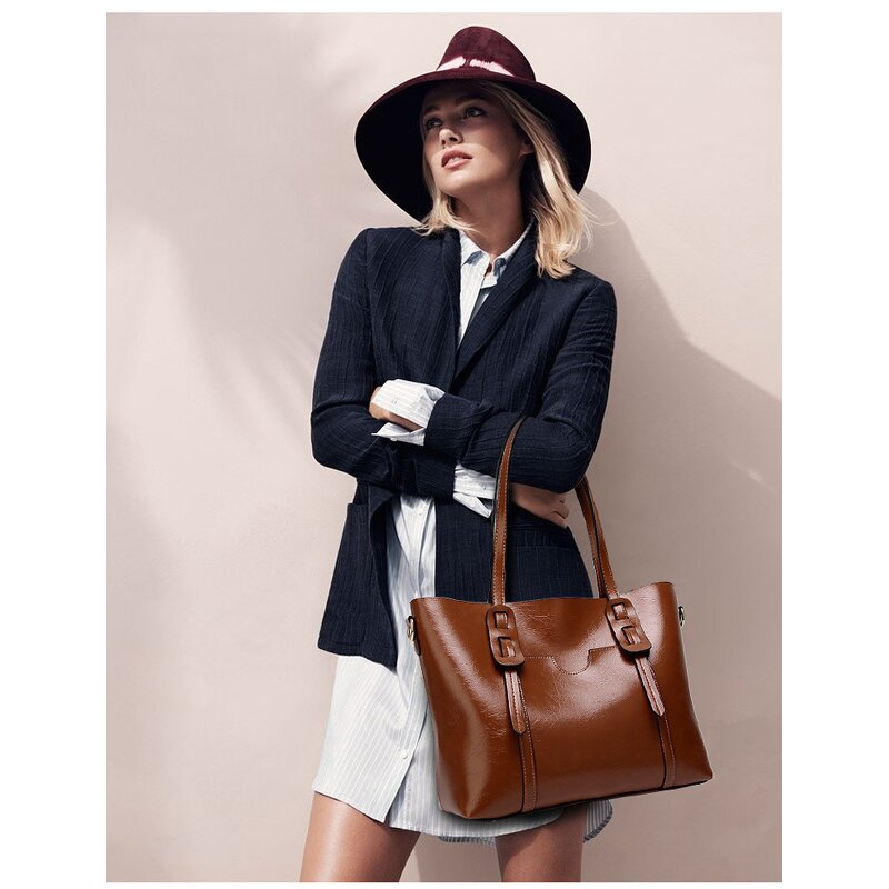 Faux Leather Tote Supplier - Women's Big Capacity Tassel