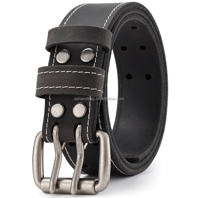 Double Prong Belt Manufacturer - Genuine Leather with Holes