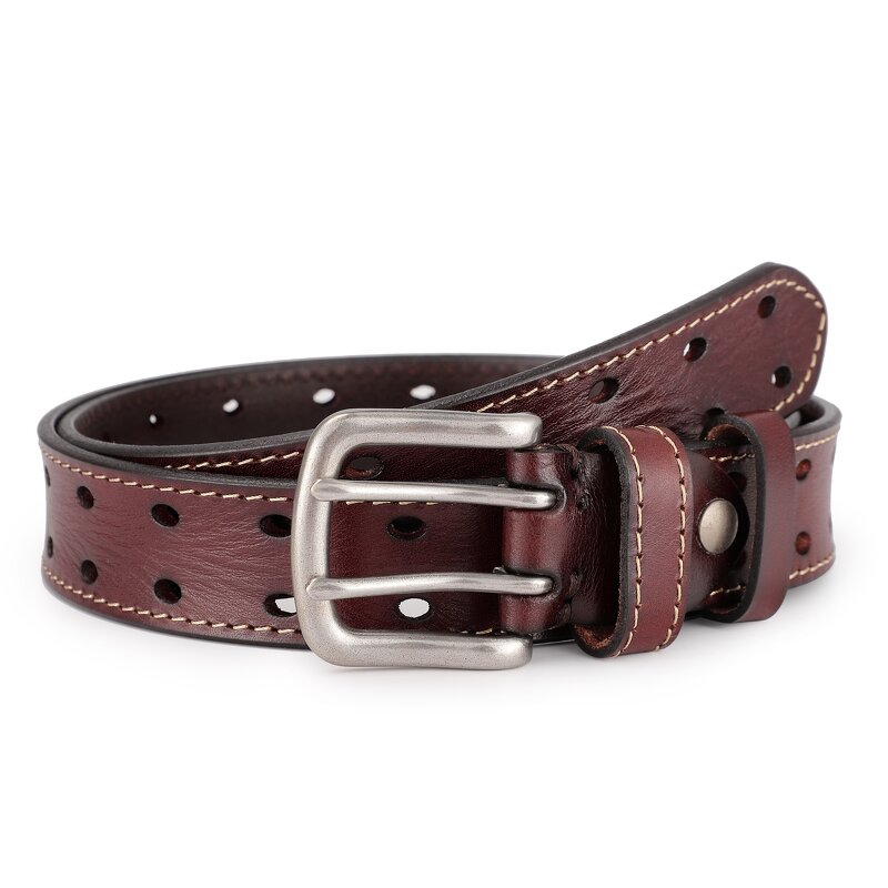 Men's Double Prong Belt Supplier - 100% Italian Cow Leather