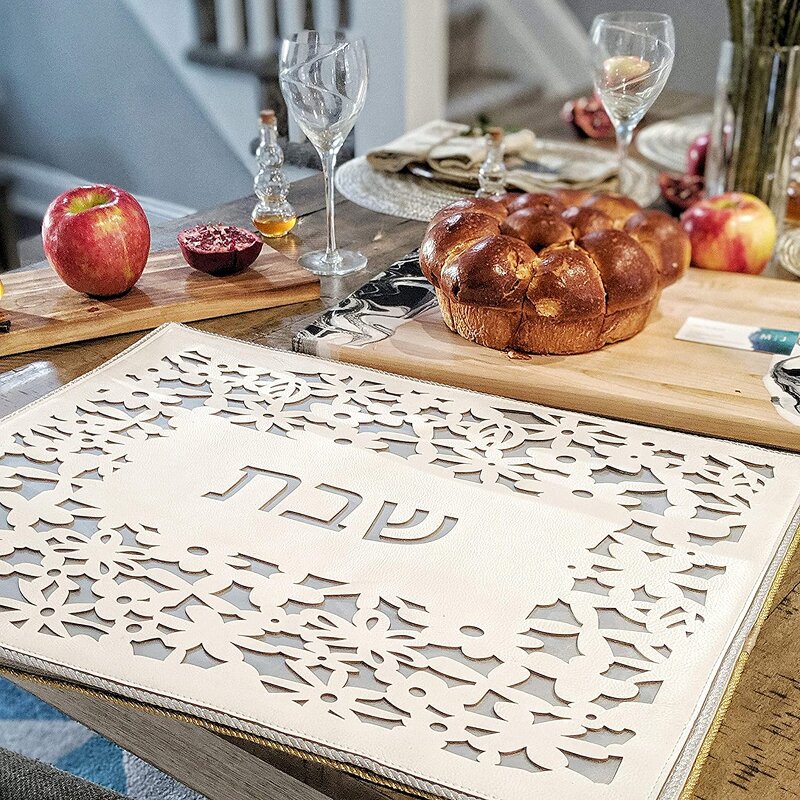 PU Leather Challah Cover Supplier - Embroidery Marble Leather