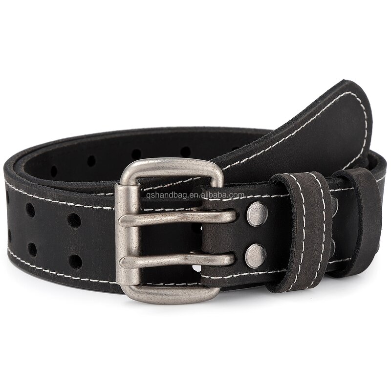 Double Prong Belt Manufacturer - Genuine Leather with Holes