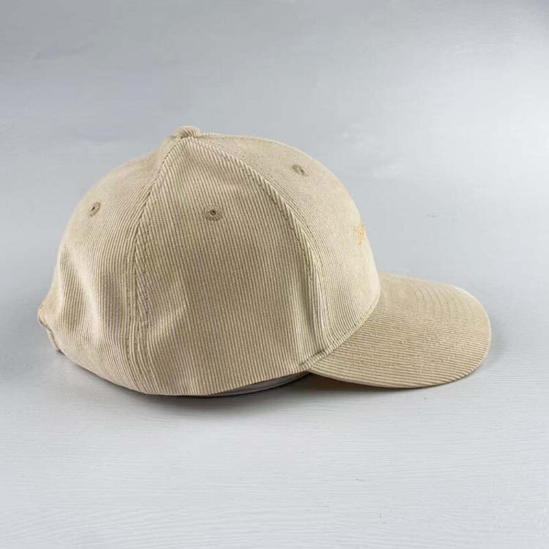 Vintage Corduroy Baseball Cap Factory - Custom Flat Embroidered Logo Curved Brim