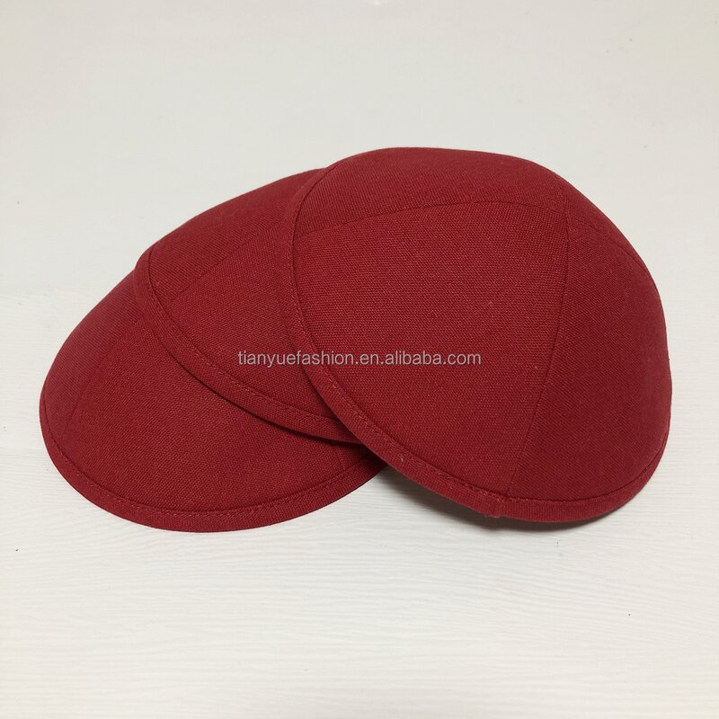 Linen Kippah Supplier - Solid Color Plain Blank for Custom Printing