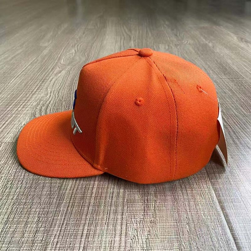 Orange Baseball Cap Manufacturer - 5 Panel Curved Brim 3D Embroidery Sporty