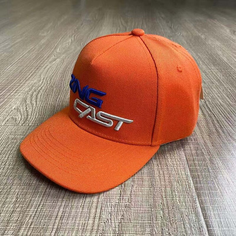 Orange Baseball Cap Manufacturer - 5 Panel Curved Brim 3D Embroidery Sporty