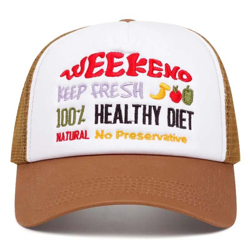 3D Puff Logo Baseball Cap Supplier - 5 Panel Polyester Mesh A Frame Hat Y2K