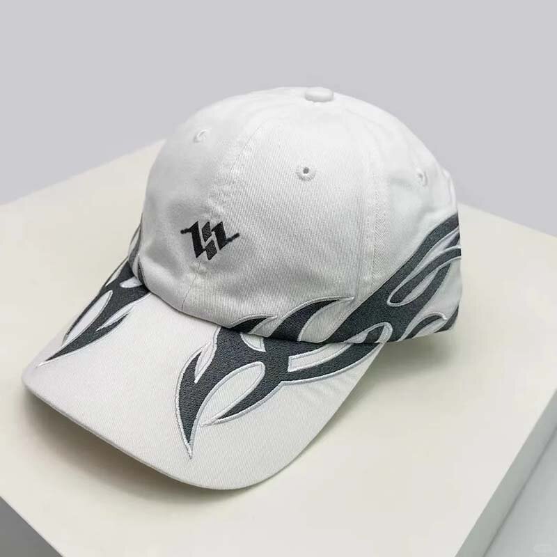 Flame Embroidery Baseball Cap Manufacturer - Hip Hop Outdoor Sports Dad Hat