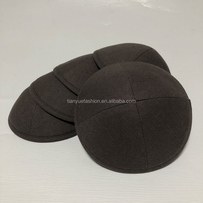 Embroidery Kippah Manufacturer - Linen Yarmulkes with Customized Logo