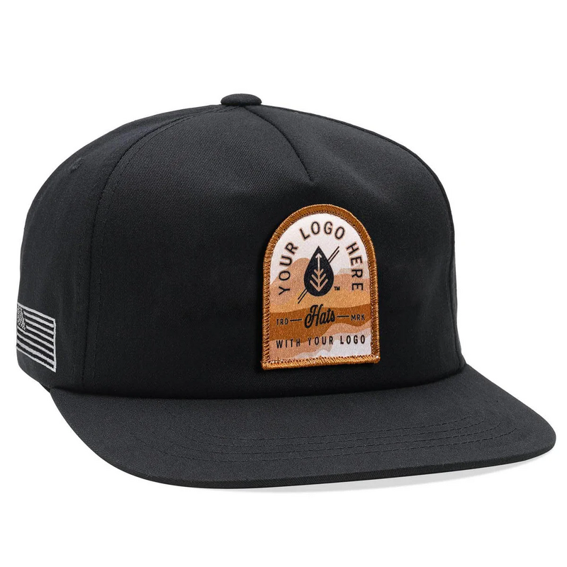 5 Panel Snapback Cap Manufacturer - 3D Polyester Embroidery Flat Brim All-Gender