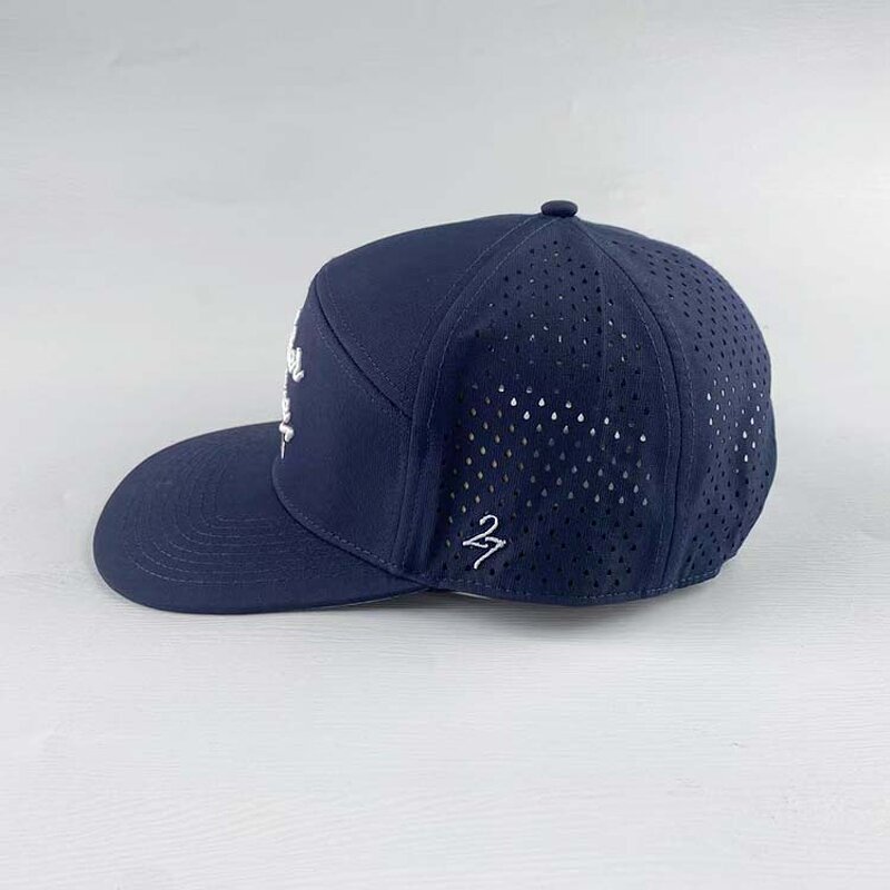 7 Panel Trucker Hats Manufacturer - Flat Bill 3D Embroidery Waterproof Laser Cut