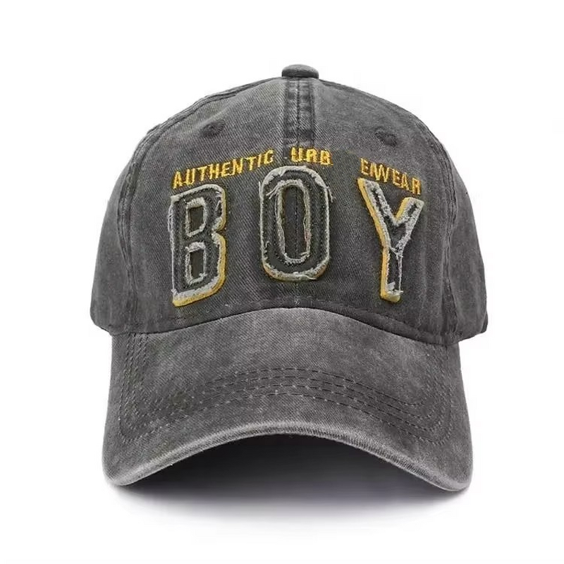 Vintage Baseball Cap Supplier - Custom Washed Materials Adjustable Embroidery Letters