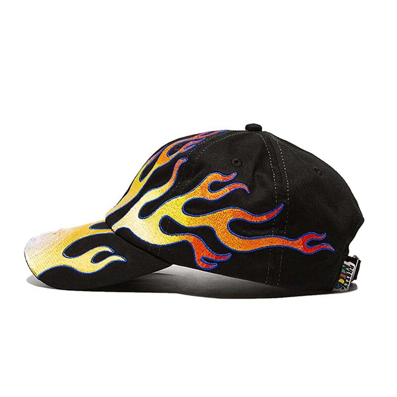 Flame Embroidered Baseball Cap Factory - Unisex 100% Polyester Personalized Fashion Sun